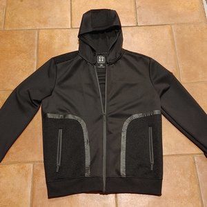 SOBK Straight Outta Brooklyn Zippered Hoodie Black Grey Textured - Men's MED